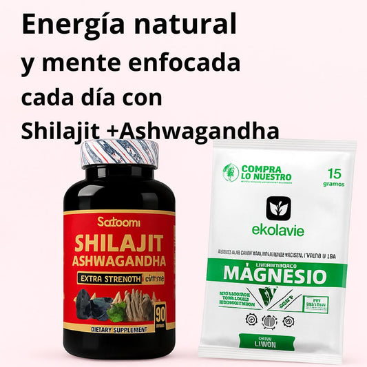 SHILAJIT MAS ASHWAGANDHA Y SOBRE DE MAGNESIO